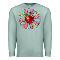 Seafoam teacher apple Premium Sweatshirt - MaliasSmallBusiness