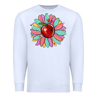 White teacher apple Premium Sweatshirt - MaliasSmallBusiness