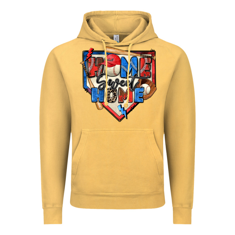 Home Sweet Home Baseball Vintage Hoodie by Zillion Design Studio | Teevron