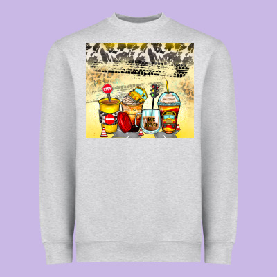 Heavyweight Sweatshirt bus driver coffee cups