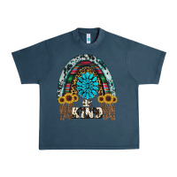 Midnight Navy western rainbow  be kind Urban Heavy Tee - RanaPortraitStore