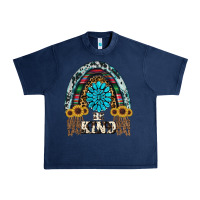 Navy western rainbow  be kind Urban Heavy Tee - RanaPortraitStore