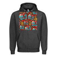 Charcoal Heather back to school with apple seamless pattern Zipper Hoodie - BundleAndBundleShop