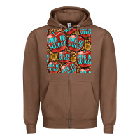 Chestnut back to school with apple seamless pattern Zipper Hoodie - BundleAndBundleShop