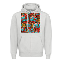 Dove Grey back to school with apple seamless pattern Zipper Hoodie - BundleAndBundleShop