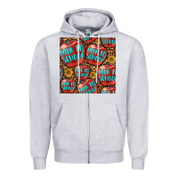 Heather Grey back to school with apple seamless pattern Zipper Hoodie - BundleAndBundleShop