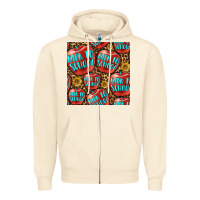 Sandshell back to school with apple seamless pattern Zipper Hoodie - BundleAndBundleShop