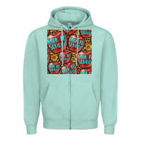 Seafoam back to school with apple seamless pattern Zipper Hoodie - BundleAndBundleShop