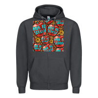 Smoke back to school with apple seamless pattern Zipper Hoodie - BundleAndBundleShop