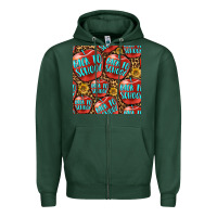 Sports Green back to school with apple seamless pattern Zipper Hoodie - BundleAndBundleShop