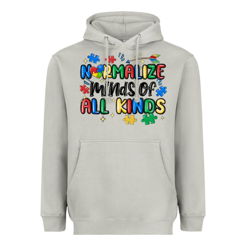 Normalize Minds Of All Kinds Heavyweight Hoodie by MaliasSmallBusiness | Teevron