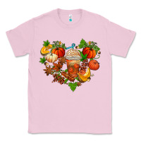 Bubblegum Pink fall pumpkin heart Classic Tee - AdoDesignShop