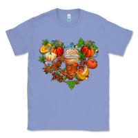 Colony Blue fall pumpkin heart Classic Tee - AdoDesignShop