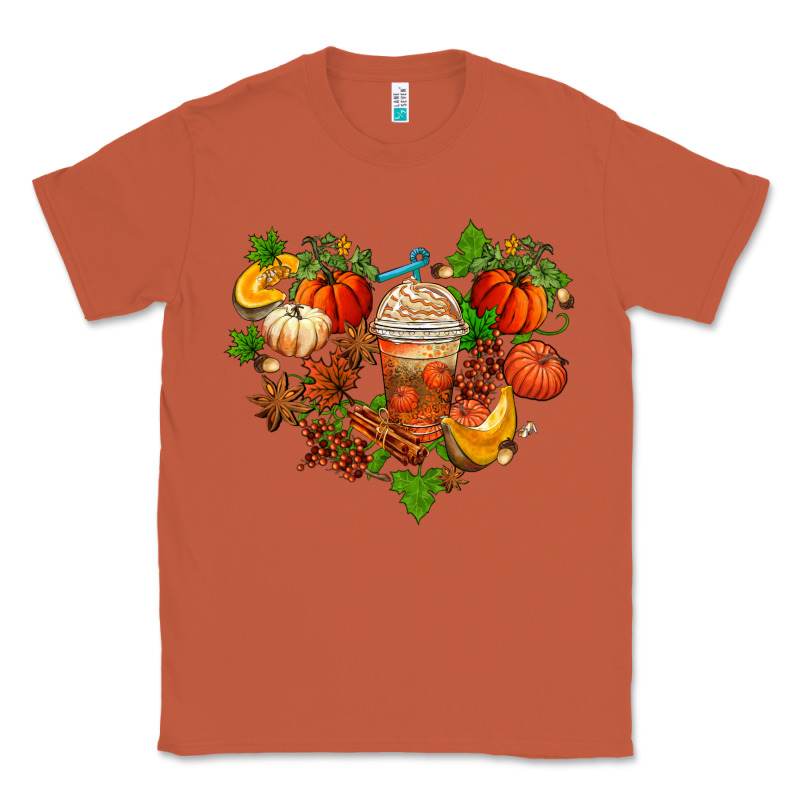 Fall Pumpkin Heart Classic Tee by AdoDesignShop | Teevron