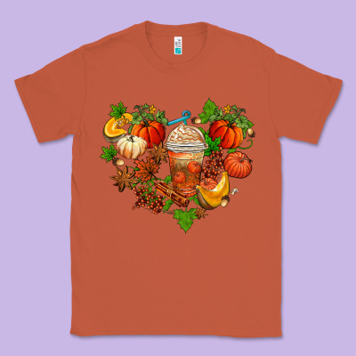 Fall Pumpkin Heart Classic Tee Designed By Adodesignshop