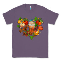 Lavender fall pumpkin heart Classic Tee - AdoDesignShop