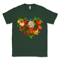 Sports Green fall pumpkin heart Classic Tee - AdoDesignShop