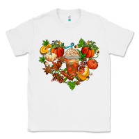 White fall pumpkin heart Classic Tee - AdoDesignShop