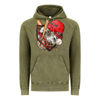 Vintage Olive baseball home plate Vintage Hoodie - Zillion Design Studio