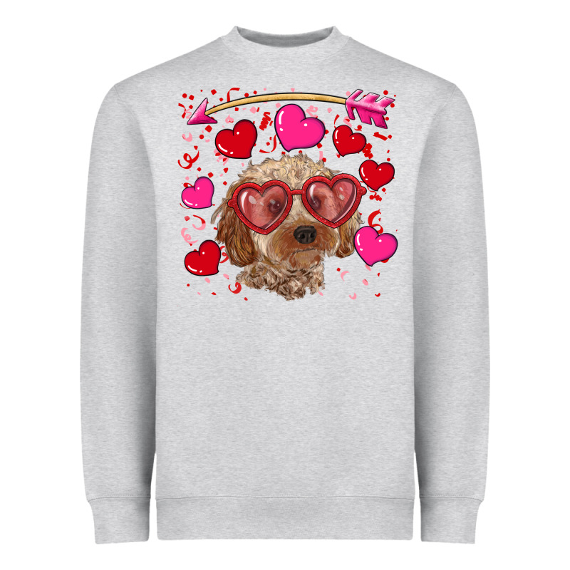 Valentine's Day Cockapoo Heavyweight Sweatshirt by RanaPortraitStore | Teevron