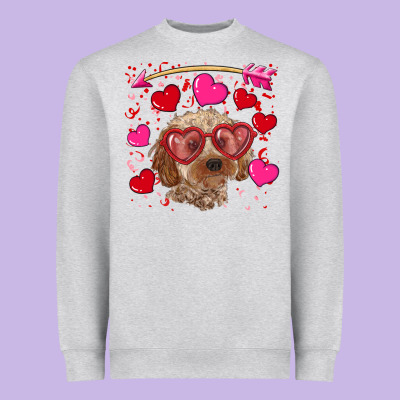 Heavyweight Sweatshirt valentine's day cockapoo