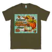 Army Green autumn leaves and pumpkins please mouse pad Classic Tee - BundleAndBundleShop