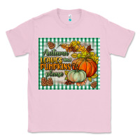 Bubblegum Pink autumn leaves and pumpkins please mouse pad Classic Tee - BundleAndBundleShop