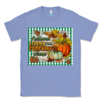Colony Blue autumn leaves and pumpkins please mouse pad Classic Tee - BundleAndBundleShop