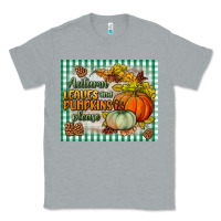 Heather Grey autumn leaves and pumpkins please mouse pad Classic Tee - BundleAndBundleShop