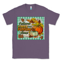 Lavender autumn leaves and pumpkins please mouse pad Classic Tee - BundleAndBundleShop