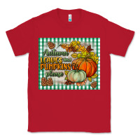 Red autumn leaves and pumpkins please mouse pad Classic Tee - BundleAndBundleShop