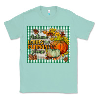 Seafoam autumn leaves and pumpkins please mouse pad Classic Tee - BundleAndBundleShop
