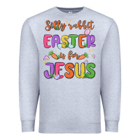 Heather Grey silly rabbit easter is for jesus Premium Sweatshirt - MaliasSmallBusiness