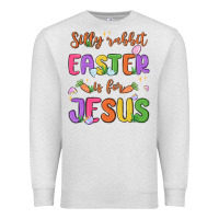 Oatmeal Heather silly rabbit easter is for jesus Premium Sweatshirt - MaliasSmallBusiness