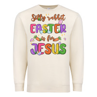 Sandshell silly rabbit easter is for jesus Premium Sweatshirt - MaliasSmallBusiness