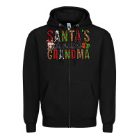 Black santa's favorite grandma Zipper Hoodie - Jasminsmagicworld