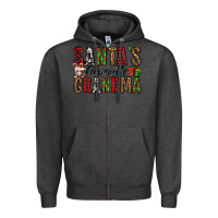 Charcoal Heather santa's favorite grandma Zipper Hoodie - Jasminsmagicworld