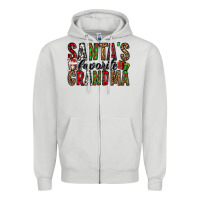 Dove Grey santa's favorite grandma Zipper Hoodie - Jasminsmagicworld