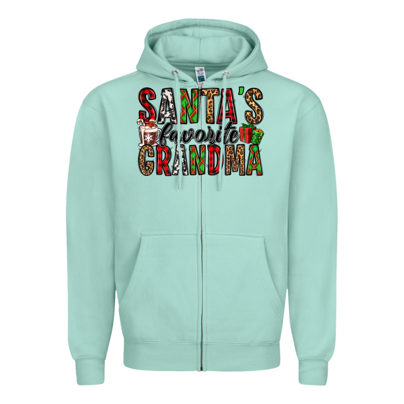 Santa's Favorite Grandma Zipper Hoodie by Jasminsmagicworld | Teevron
