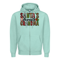 Seafoam santa's favorite grandma Zipper Hoodie - Jasminsmagicworld