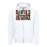 White santa's favorite grandma Zipper Hoodie - Jasminsmagicworld