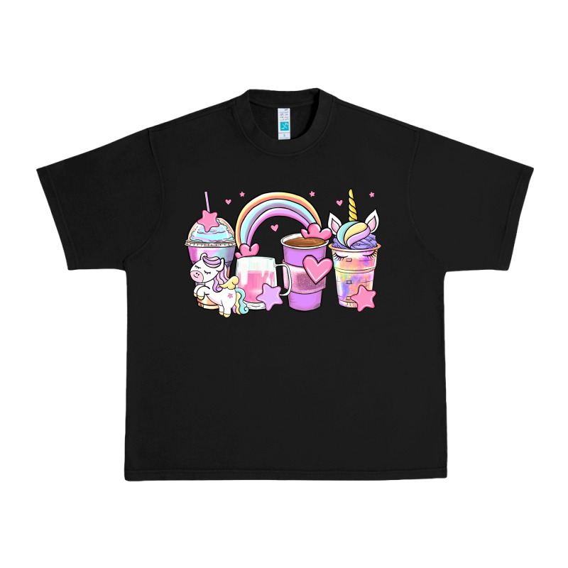 Unicorn Coffee Cups Urban Heavy Tee by Zillion Design Studio | Teevron