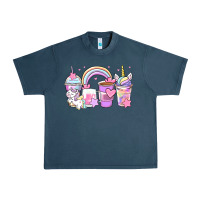 Midnight Navy unicorn coffee cups Urban Heavy Tee - Zillion Design Studio