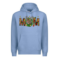 Colony Blue Western Mom With Reindeer Premium Hoodie - BundleAndBundleShop