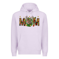 Lilac Western Mom With Reindeer Premium Hoodie - BundleAndBundleShop