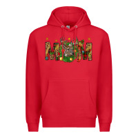 Red Western Mom With Reindeer Premium Hoodie - BundleAndBundleShop