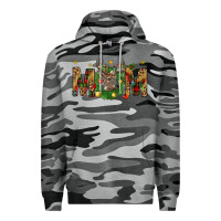 Slate Camo Western Mom With Reindeer Premium Hoodie - BundleAndBundleShop