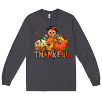 Smoke thankful pumpkins and turkey Long Sleeve Tee - AdoDesignShop
