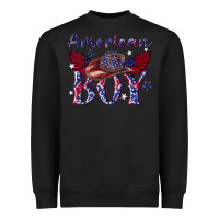 Black American boy with cowboy Heavyweight Sweatshirt - texasbilliewilder
