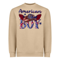 American Boy With Cowboy Heavyweight Sweatshirt | Teevron